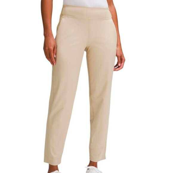 Lululemon 2023 Warpstreme Multi-Pocket Pull On Golf Pant 28" Trench Cream 14 - Picture 1 of 10